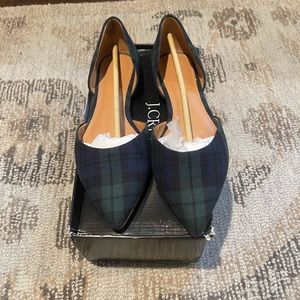 LIke New HTF  JCrew Tartan D’ Orsay Flat plaid 8M